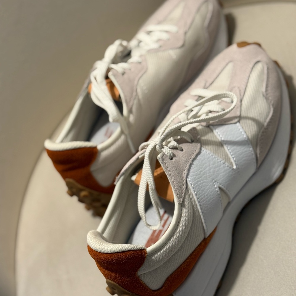 New Balance Cream and Tan 327
